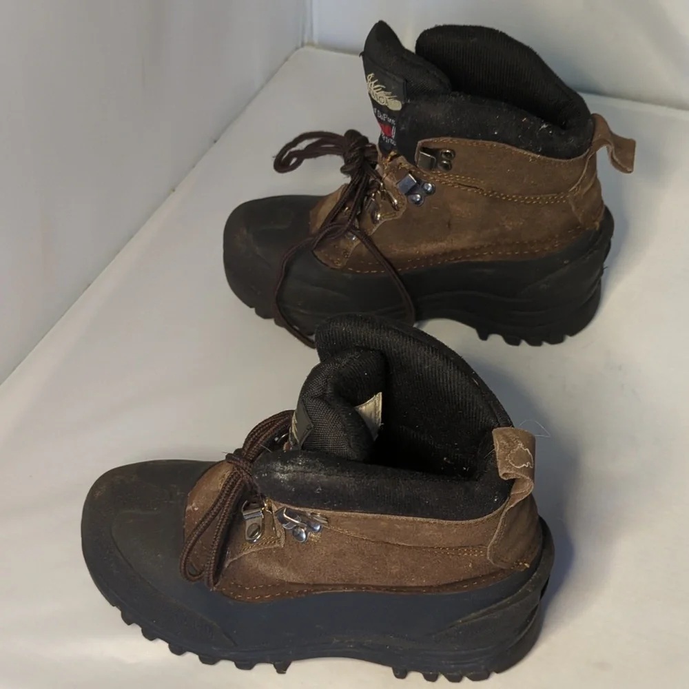 Itasca Ice Breaker Brown Leather Winter Boots Boys Size 2